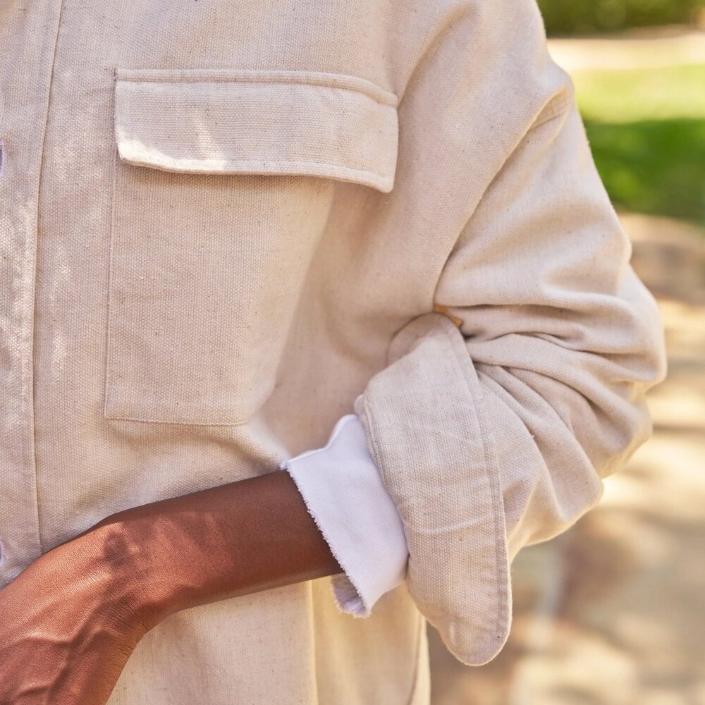 Frank & Eileen McLoghlin Canvas Cotton Button Down Shirt - Picture 4 of 9